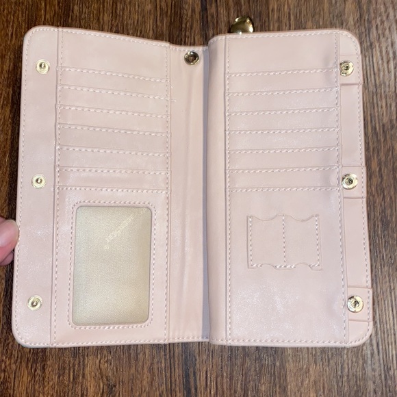 KQueenStar Mint Green/Blush Pink Large Long Wallet - Picture 6 of 16